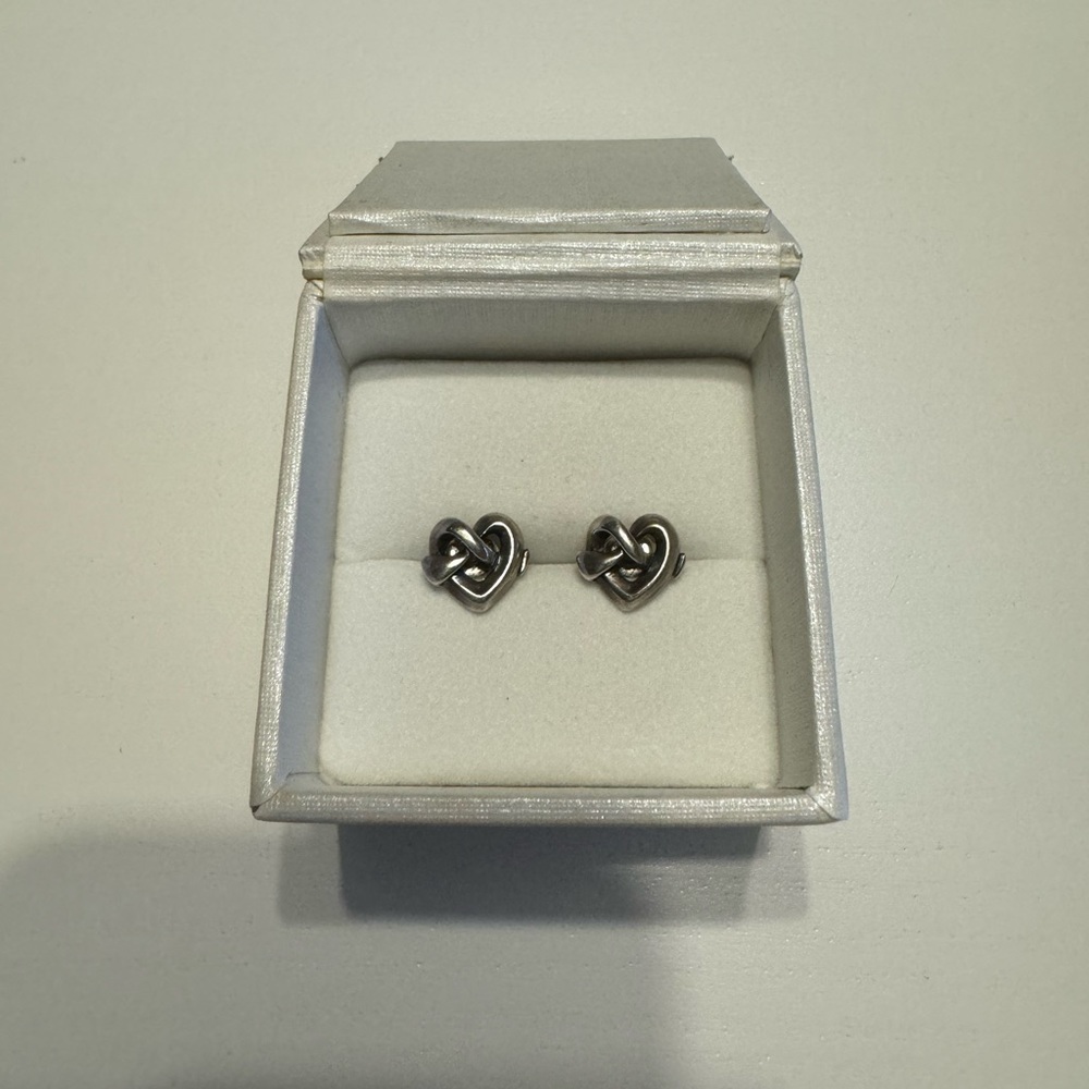 James Avery Heart Knot Stud Earrings